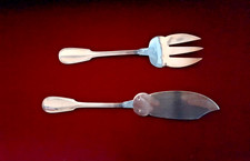 2 Posate Da Servire Il Pesce In Metallo Argentato Orfèvre CBI Modello Filet Albi