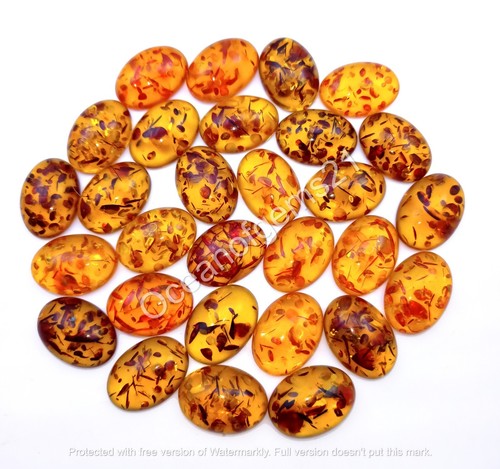 Lotto cabochon ambra sintetica