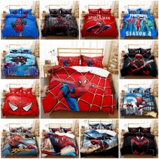 Set lenzuola 3D Spider-Man trapunta copripiumino federa letto singolo matrimoniale regali