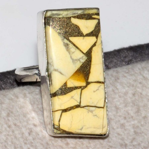 Anello turchese dalia - , miele