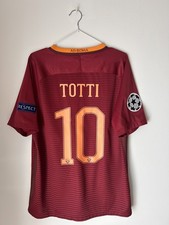 MAGLIA CALCIO ORIGINALE TOTTI ROMA 2016-2017 AUTHENTIC FOOTBALL SHIRT JERSEY