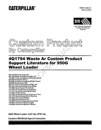 Caterpillar 950g pala - pala, gommata