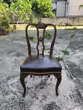 Sei sedie “gruppo” anni 50 stile Chippendale + Tavolo In Noce Di Radica