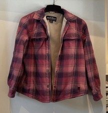 Giacca camicia Woolrich rosa a