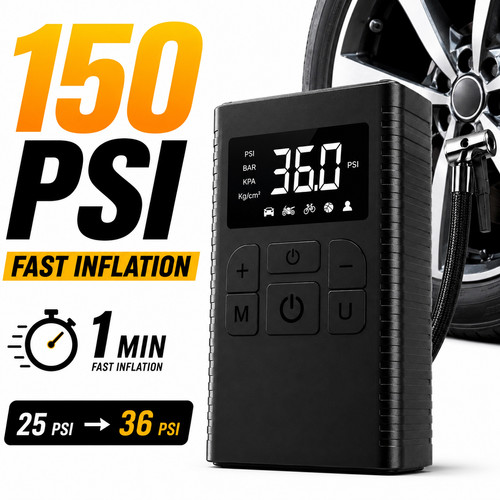 Portable tire inflator - inflator, air