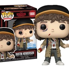 Funko Pop! Dustin Beat & Bloody #1800 Stranger Things EX + Protezione PREVENDITA
