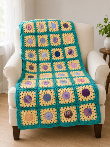 Coperta nonna quadrata