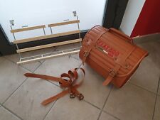 KIT PORTAPACCHI  FIAT  500EPOCA CON STECCHE  LEGNO  CHIARO CON BAULETTO  E  CINT
