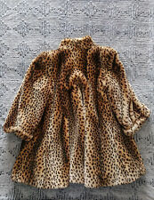 CAPPOTTO DI PELLICCIA ECOLOGICA LEOPARDATA - Vintage anni 80 - MADE IN FRANCE