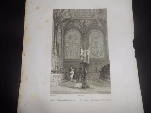 1837 audot incisione siena - incisione,