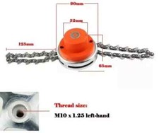 TESTINA RICAMBIO DECESPUGLIATORE TOSAERBA AGGANCIO SINISTRO M10 x 1.25mm