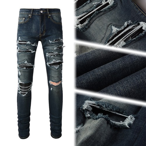 Jeans skinny uomo con toppe - , in