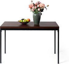 Espresso Rettangolare Dining Table, L-120 Cm per 4-6 Persone, Sleek Modern Desig