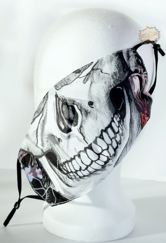 Maschera behelfs nera - nera, teschio