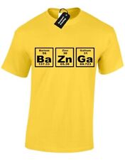 MAGLIETTA UOMO BAZINGA TAVOLA PERIODICA PENNY LEONARD RUBIX FORMULA CHIMICA NERD