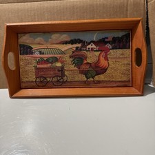 Vassoio vintage in legno da