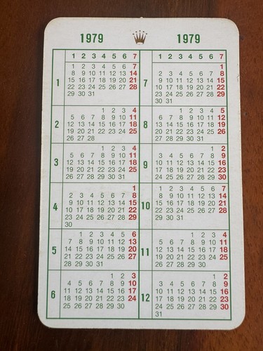 Calendario rolex 1979 - calendario,