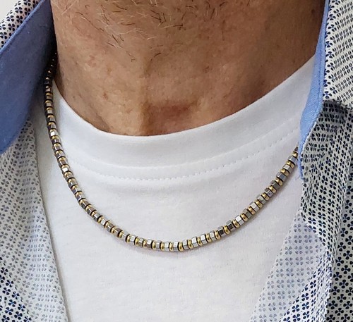 Collana uomo acciaio - collana,