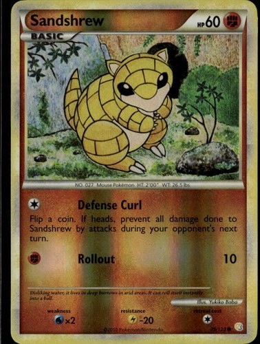 Carta pokemon sandshrew common - pokemon,