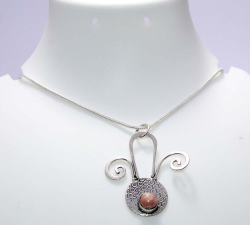 Collana rodocrosite tonda - rodocrosite,