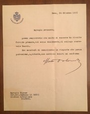 Lettera firmata da Vittorio