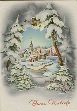 55783h vecchio biglietto di auguri non usato buon natale