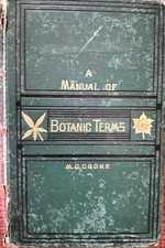 A Manual Of Botanical Terms By M.C Cooke 1873 Rare Antique Illustrated Book