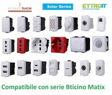 SERIE BTICINO FRUTTI MATIX COMPATIBILE PRESA SCHUKO LAN PULSANTE DEVIATORE USB