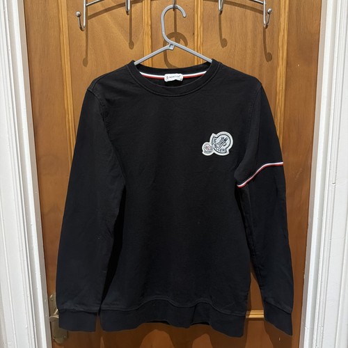 Felpa moncler logo patch - felpa, logo-patch
