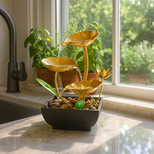 Fontana da tavolo Gold Lotus