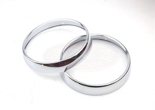 2x Fiat 850 Sport Spider 600 T Cromo Faro Fanale Trim Lunetta Surround Coppia