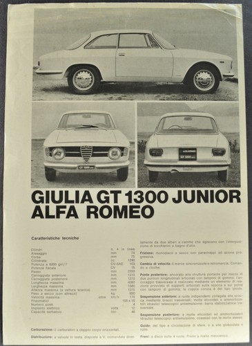 Alfa romeo giulia - romeo, 1300