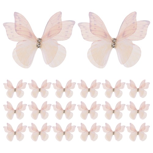 20pcs farfalle organza - farfalle, in