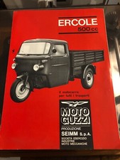 MOTO GUZZI Ercole 500 anni 60 depliant Motocarro brochure catalogo vintage epoca