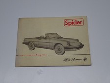 ALFA ROMEO SPIDER LIBRETTO USO E MANUTENZIONE 1983 (2)