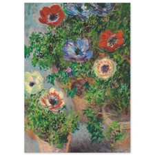 Claude Monet, anemoni in vaso, poster