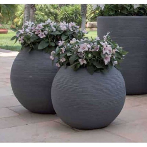 Vaso caspò sfera rigata - sfera,