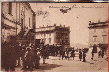 CARTOLINA  PALOMBARA SABINA FP VIAGGIATA 1929 PIAZZA E MONUME  ANIMATA  STUPENDA