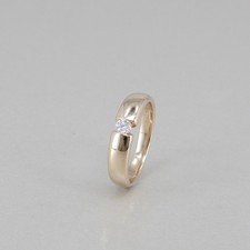 ANELLO solitario, in oro