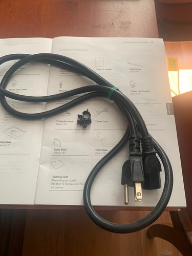 Plasma power cord and - lg,