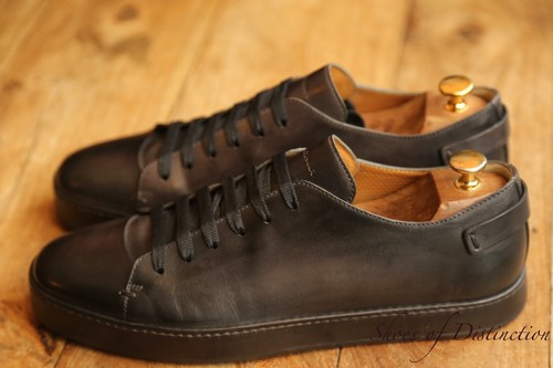 Santoni burnished black - santoni,
