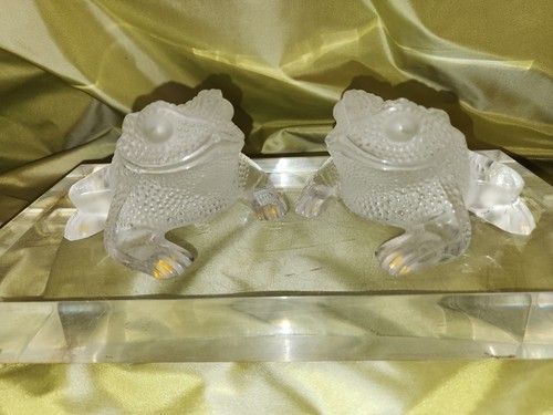 Lalique pair crapaud - lalique,