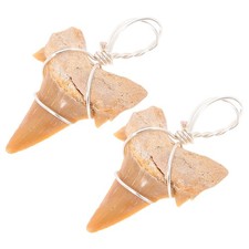  2 Pcs Ciondolo Dente Squalo