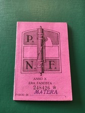 Ventennio Tessera PNF Partito