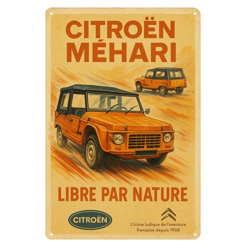 Poster metallo per auto - poster,
