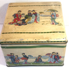 BISCOTTI P. GENTILINI ROMA- VECCHIA SCATOLA DI LATTA -VINTAGE-D'EPOCA-USATA