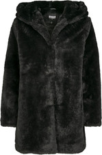 Giubbotto Donna Ecopelliccia Con Cappuccio Extra Grande, Cappotto in Pile Corto,