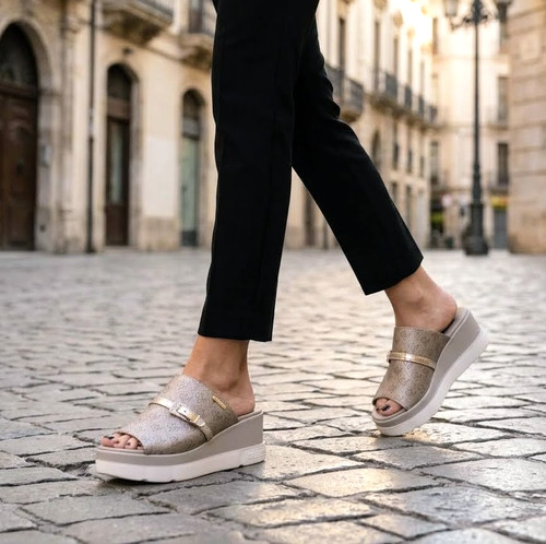 Ciabatte donna platino gian - da,