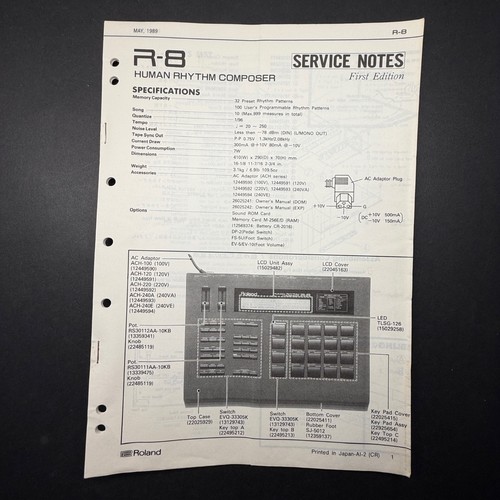 Vintage roland human - r-8,