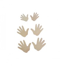 Sagome mani in legno 6 pezzi